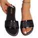 New One-line Sequin Flip-flops For Women Wearing Square-toed, Flat-bottomed Beach Flip-flopsGolden Shoes_vogvips.com