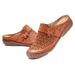 New Plus Size Flat Bottomed Perforated Shoes With Twisted Flower Toe Caps For Women's Semi Slippers_vogvips.com