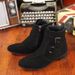 European Warm Series 2019 Autumn Winter New Suede Pointed Toe PU Leather Shoes British Style Fashion Warm Men's Martin Boots_vogvips.com