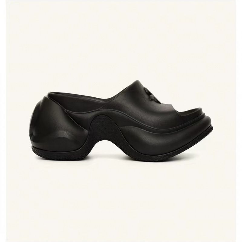 Flower Platform 9CM Cross Wedge High Heel Slippers Summer New Casual Internet Celebrity Stepping On Clouds Bea_vogvips.com