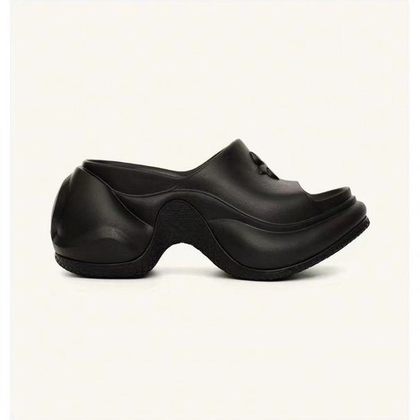 Flower Platform 9CM Cross Wedge High Heel Slippers Summer New Casual Internet Celebrity Stepping On Clouds Bea_vogvips.com