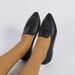 Women’s Shoes Versatile Soft Leather Shoes Simple Splicing Comfortable Pointed Toe Flat Bottom Lazy One-legged Loafers_vogvips.com