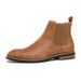 European Warm Series High-top Slip-on Casual Leather Large Size British Style Men's Fashion Pointed Toe Martin Boots_vogvips.com