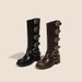 Melard Western Cowboy For Women 2025 New Spring And Autumn Thick Heel Long Over-the-Knee High Martin Boots_vogvips.com