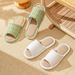 Linen Women Home Summer Beach Sandals Breathable Comfortable Soft Non-Slip Slides Indoor Outdoor Men Slippers_vogvips.com