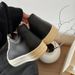 RO Super Popular Shoelace Couple Canva Shoe 25 New Genuine Leather Round Toe Lace Thick Sole Caual Veratile_vogvips.com