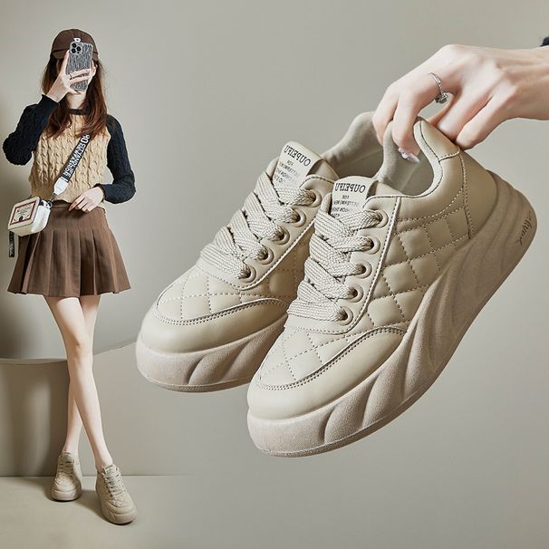 Spring Small Fragrance Board Shoes Thick-sole Casual Women's Shoes_vogvips.com