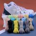 Shoe Accessories Semi Circular Shoelaces Basketball Shoes Sports Shoes Casual Shoes Shoelaces Black And White Blue Color Oval Shoelace Rope_vogvips.com