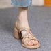 Beach Roman Open-toe Women, 2025 Summer New Model, Cross-cutout Back Strap High-heeled Sandals For Women_vogvips.com