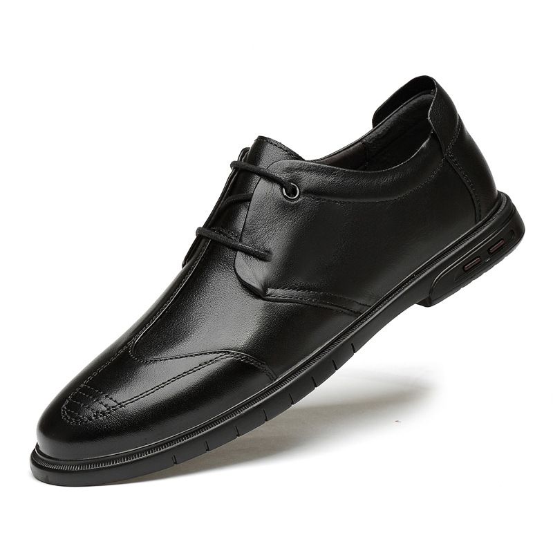 Top Layer Leather Shoes Men's Casual Shoes Men's Shoes Soft-sided Foot Cover_vogvips.com