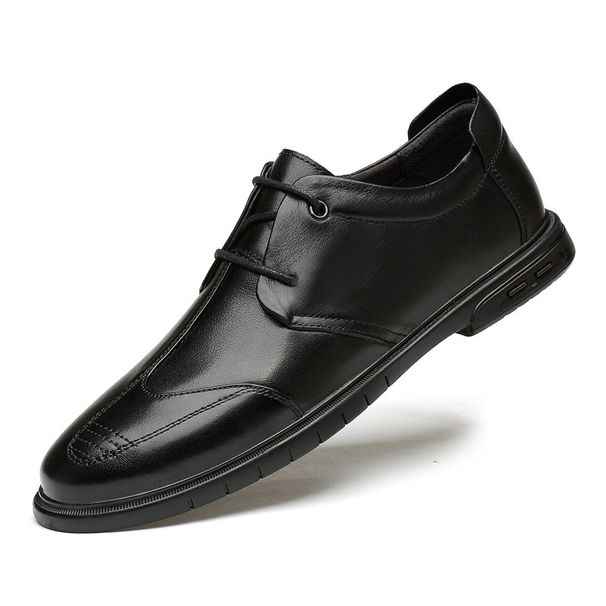 Top Layer Leather Shoes Men's Casual Shoes Men's Shoes Soft-sided Foot Cover_vogvips.com