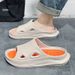 New 2025 Fashion Men Slides Male Summer Shoes Thick Sole Comfortable Outdoor Men Solid Slippers Non-slip Massage EVA Shoes 30055_vogvips.com