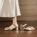 French Rhinestone Pearl Hollow Sandals For Summer Fairy Style High-End Chunky Heel One-Strap Single Shoes Women Mid-High_vogvips.com