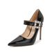 Fairy Style Rhinestone European And American New Pointed Toe Shallow Mouth Ultra Catwalk Large Size Buckle Fashion Show_vogvips.com