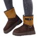 Grape Mom's Style, In Stock~ New Retro Motorcycle Buckle Round Toe Thick Sole Mid Calf Ankle Boots For Autumn And Winter Women_vogvips.com