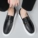 Large Size Loafers Men's Casual Little White Shoes Dress Foot Cover Platform Leather Shoes_vogvips.com