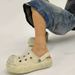Mickey Mouse Oversized Shoes, Distressed And Dirty, Retro Style, Hole-y Shoes, Summer Sandals,slip-on Slippers,casual,thick-soled,head-covered Sandals_vogvips.com