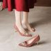 Xiuhe Women's Wedding Shoes - Elegant And Sophisticated French-style Thin Heels Chinese-style Bridal Shoes - Red High Heels_vogvips.com