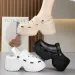 Women's 9CM Thick Sandals Shoes Summer Slippers High Heel Soft Sole Beach Garden Shoes Outdoor Waterproof Women's Hole Shoes_vogvips.com