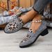 2024 Autumn New Foreign Trade Large Size Loafers European And American Leopard Print Elegant Suede Chunky Heel Slip-On_vogvips.com