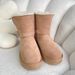 2025 New Goddess Buckle Genuine Leather Sheepskin Women's Winter Snow Cowhide Wool Martin Boots_vogvips.com