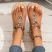 Women's Retro Casual Roman Flat Non-slip Beaded Sandals_vogvips.com
