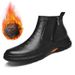 Men's Shoes Short Boots Leather Boots Outdoor Casual High Top Zipper Sleeve Crocodile Cotton Boots_vogvips.com