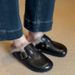 Sheepskin Version ~ Slip-On Lazy Fur For Women, Retro Fleece-Lined Outdoor Warm Half Slippers, Versatile_vogvips.com
