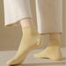 5/10 Pairs Women Macaron Colored Short Fashionable Simple Soft Comfortable Sweat Absorbing Breathable Casual Socks_vogvips.com