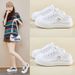 Half Canvas Shoes Female Students Platform Heightening Shoes Breathable Casual Street Shoes_vogvips.com