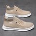 Euro Step Spring Mesh Trendy Soft Sole Men's Sneakers Fashion Lightweight Breathable White Casual Slip-On Shoes_vogvips.com