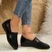 New Plus Size 2025 Autumn New Mid Heel Fashion Single For Women, Non Slip Soft Leather Solid Color Work Shoes_vogvips.com