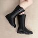 Women's Winter Slip-On Boots – Fleece-Lined Leather Shoes With Anti-Slip Sole (Comfy & Warm)_vogvips.com