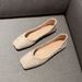 Square Toe Flat For Women 2023 New Style Shallow Mouth Loafers Satin Fabric Simple Flats Work Boat Shoes_vogvips.com