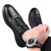 Men's Autumn New Casual Business Versatile Fashion Trend Cushion Elastic Black Sports Leather Shoes_vogvips.com