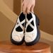 Uniform Spring 2025 New Style Bow Thick Bottom Versatile Anti Slip Silver Mary Jane Small Leather Women's Single Shoes_vogvips.com