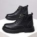 European Warm Series Men's Martin Autumn British Style Trendy Mid-Top Leather Internet Celebrity Work High-Top Boots With Fleece Cotton Shoes_vogvips.com