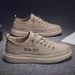 Summer New Breathable White Men's Trend Versatile Black Leather Sports Casual Board Shoes Men_vogvips.com