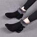 Suede Nubuck Short Round Toe Mid Heel Fleece Lined Autumn Winter Casual Cotton Boots Low Tube Wedge Women_vogvips.com
