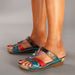 Women's Shoes Summer New Ethnic Style Rhinestone Wedge Sandals For Women Large Size Flower Flat Sandals_vogvips.com