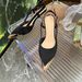 French Style Metal High Heels For Women, Thin Heel Summer Pointed Toe Large Size Women's Shoes, Nude Sexy Backless_vogvips.com