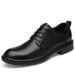 Men's Soft-faced Wedding Shoes, Genuine Leather Formal Casual Men's Shoes, Crocodile Pattern Lace-up, Large Size Men_vogvips.com