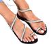 2025 Summer New European And American Style Pearl Toe Post Flat Sandals For Women Cross-Border One-Piece Dropshipping_vogvips.com