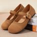 Boken Women's Spring New Versatile Mary Jane Fashionable Casual Polyurethane French Flat Shoes_vogvips.com