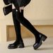 S529-1 Huiliya Petite Thick-Soled Round-Toe Fashion 2025 Korean Version Fashionable Comfortable Stretch Slim Boots For_vogvips.com