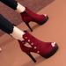 European And American Style Open-toe Roman Sandals For Women, New Summer Model, Waterproof Platform, Studded High Heels,_vogvips.com