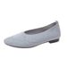 Breathable Soft-soled Single Shoes Women's Pointed Head Flat Bottom Fly-woven Shallow Mouth Grandma Shoes Mesh Ladyshoes_vogvips.com