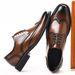 Euro Step 2025 Wenzhou Large Size Brogue Gentleman Suit Formal Leather Men Pointed Oxford Shoes Trendy_vogvips.com
