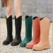 High Rain Women Solid Color Waterproond Anti Slip Work Long Water Shoes Rubber Boots For Direct Transportation 241031_vogvips.com