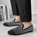 Suitable For All Seasons Trendy Brand CL Style Slip-On Loafers Beanie Hot Rhinestone Driving Men's Shoes 510-1_vogvips.com
